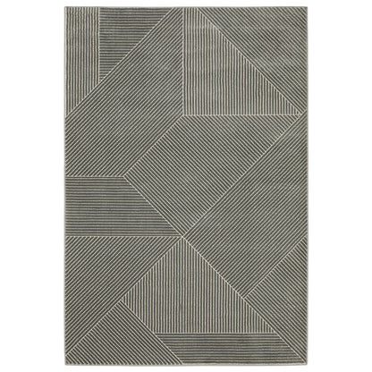 Raylan Grey Ivory Modern & Contemporary Geometric Indoor Rug