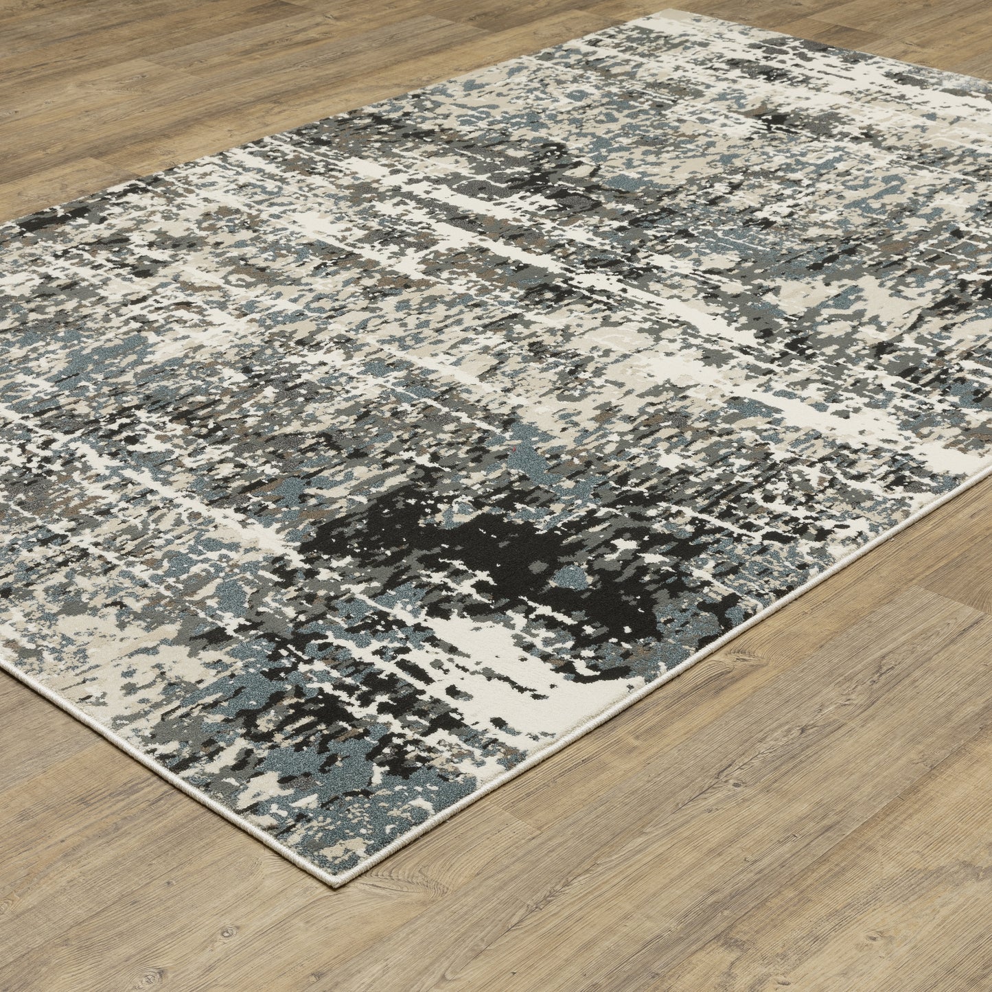 Raylan Ivory Grey Modern & Contemporary Abstract Indoor Rug