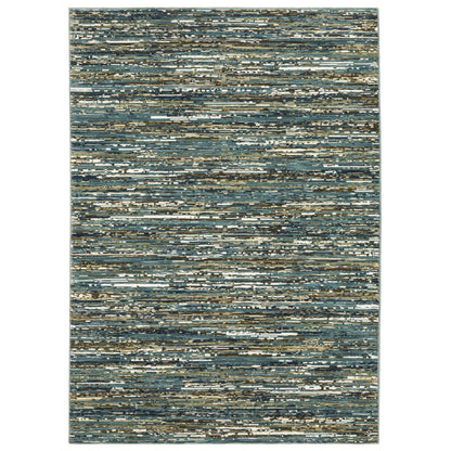 Reed Blue Multi Casual Stripes Indoor Rug