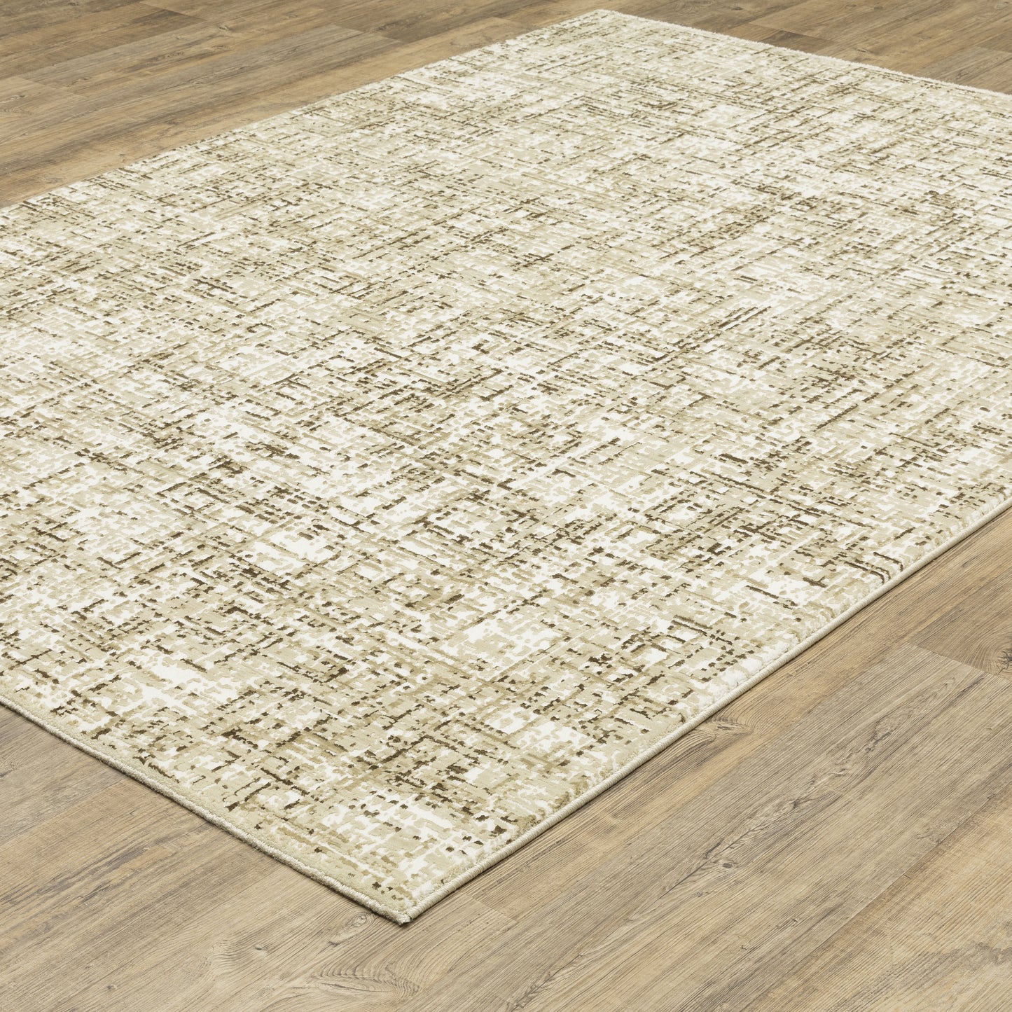 Reed Ivory Brown Modern & Contemporary Abstract Indoor Rug