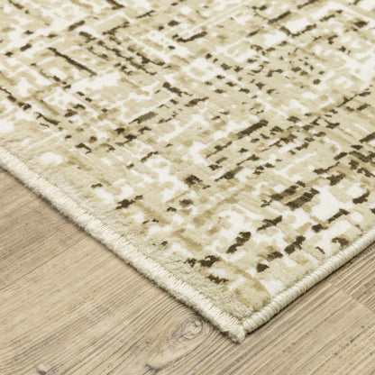 Reed Ivory Brown Modern & Contemporary Abstract Indoor Rug