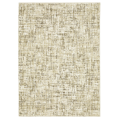 Reed Ivory Brown Modern & Contemporary Abstract Indoor Rug