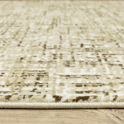 Reed Ivory Brown Modern & Contemporary Abstract Indoor Rug