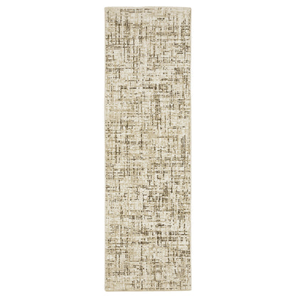 Reed Ivory Brown Modern & Contemporary Abstract Indoor Rug