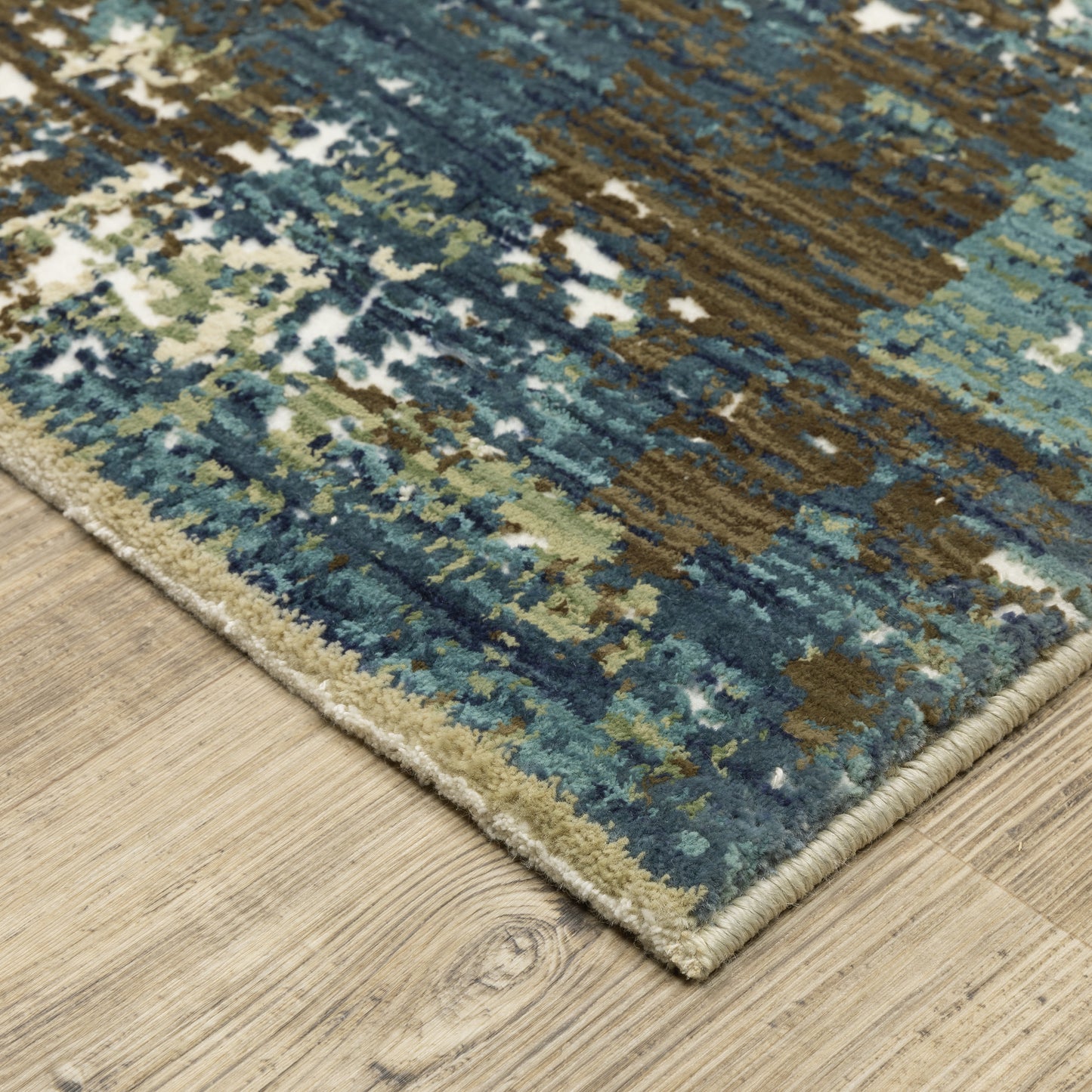 Reed Blue Green Modern & Contemporary Abstract Indoor Rug