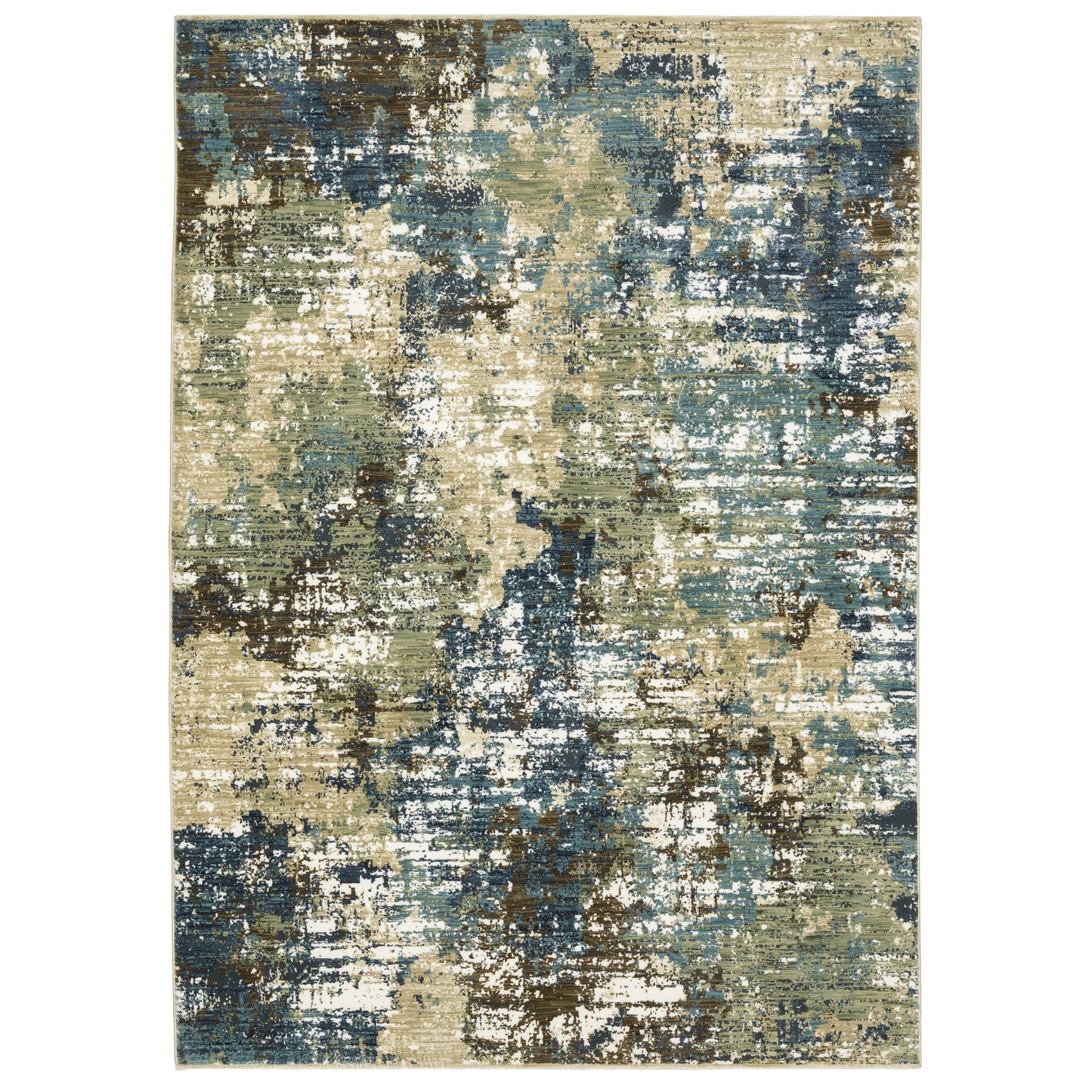 Reed Blue Green Modern & Contemporary Abstract Indoor Rug