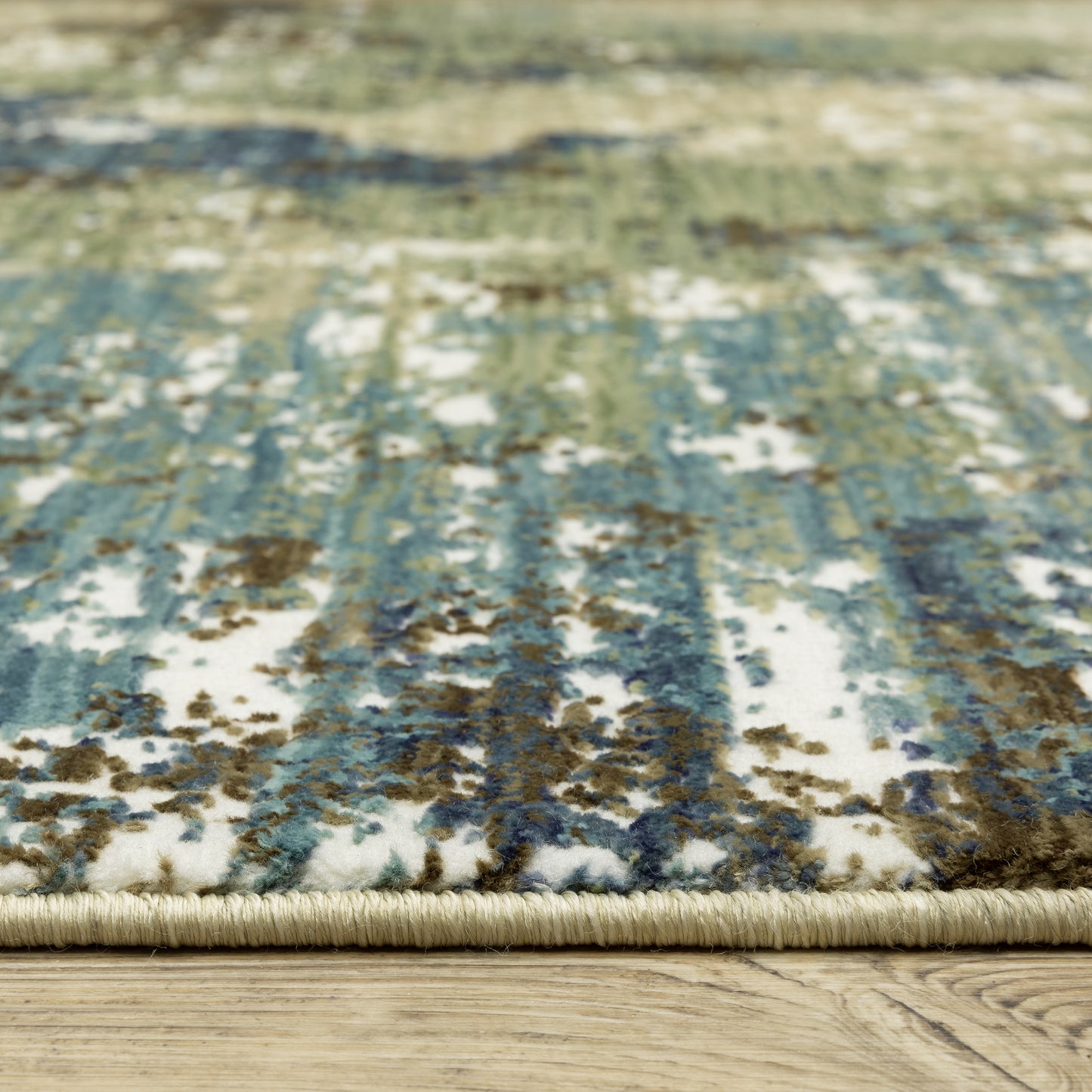 Reed Blue Green Modern & Contemporary Abstract Indoor Rug