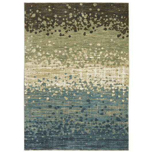 Reed Blue Brown Modern & Contemporary Abstract Indoor Rug