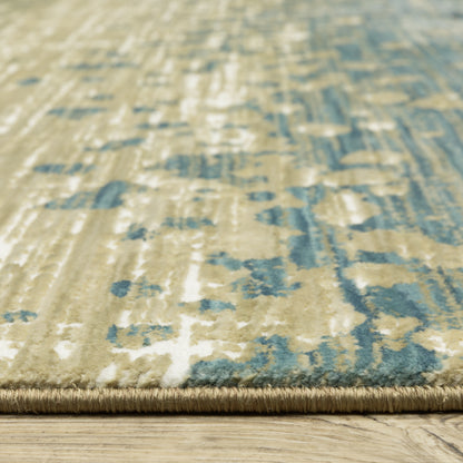 Reed Blue Brown Modern & Contemporary Abstract Indoor Rug