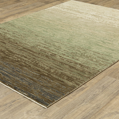 Reed Beige Green Modern & Contemporary Abstract Indoor Rug