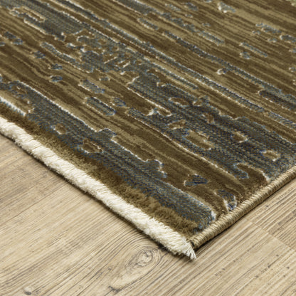 Reed Beige Green Modern & Contemporary Abstract Indoor Rug