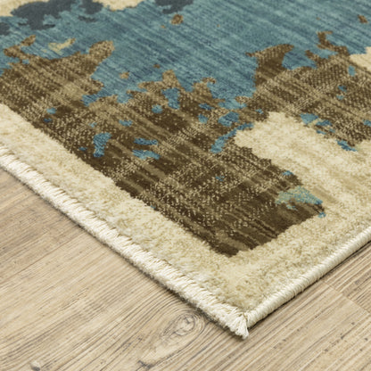 Reed Beige Multi Modern & Contemporary Abstract Indoor Rug