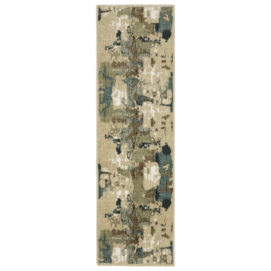 Reed Beige Multi Modern & Contemporary Abstract Indoor Rug