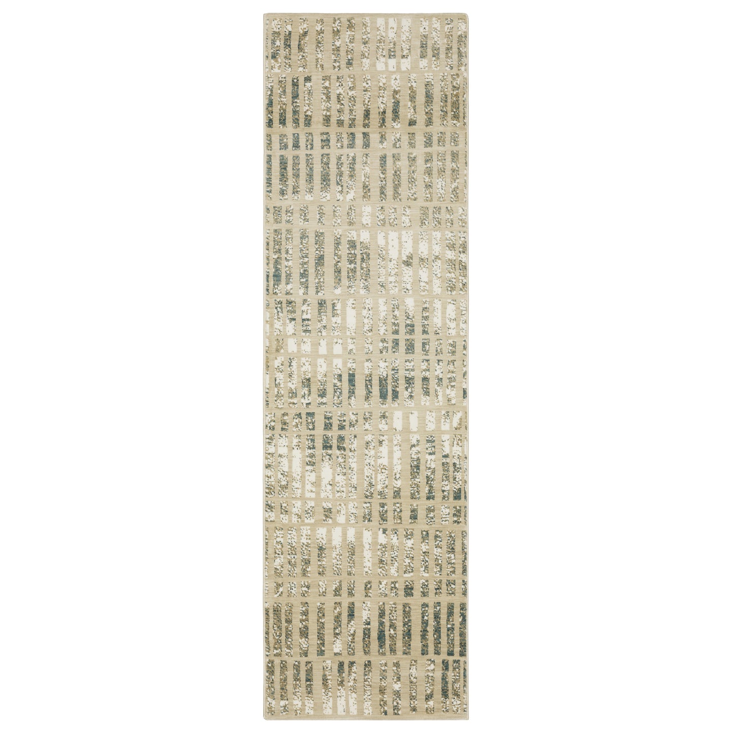 Reed Beige Blue Modern & Contemporary Geometric Indoor Rug