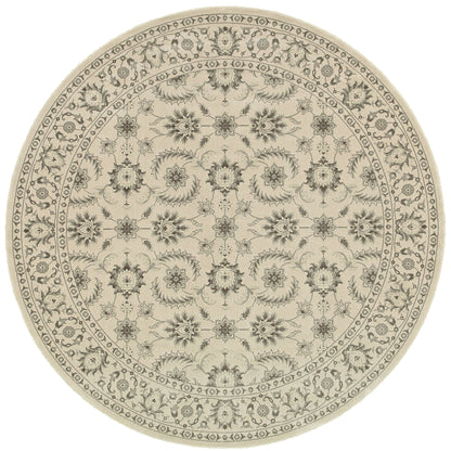 Richmond Ivory Grey Traditional Oriental Indoor Rug