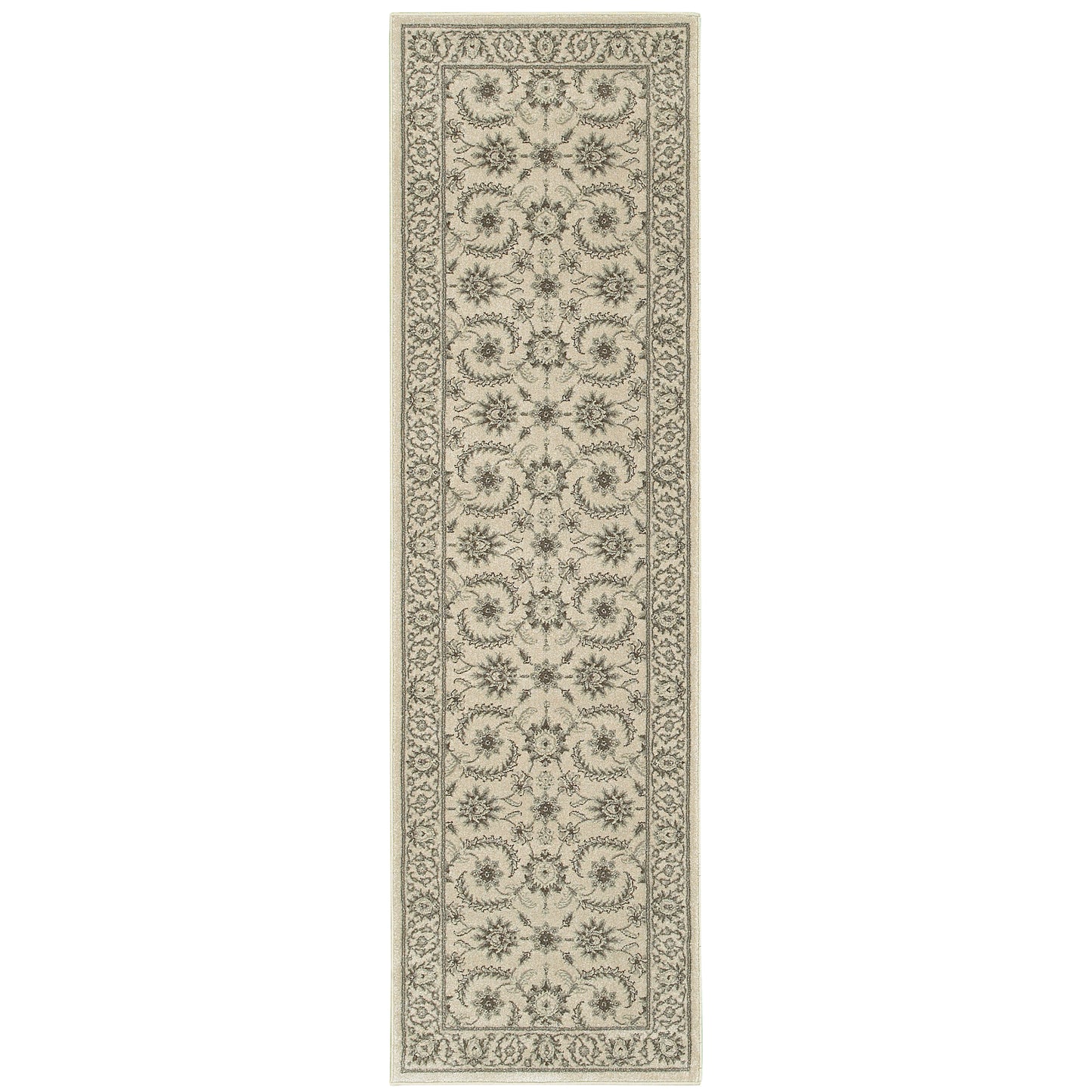 Richmond Ivory Grey Traditional Oriental Indoor Rug