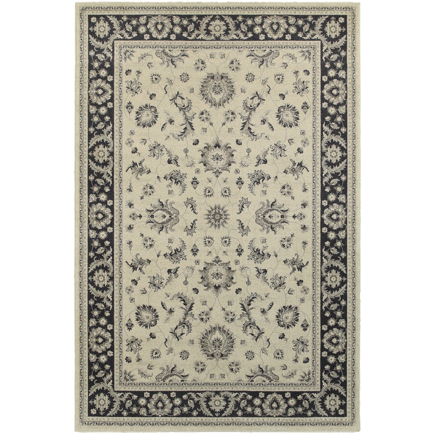 Richmond Ivory Navy Traditional Oriental Indoor Rug