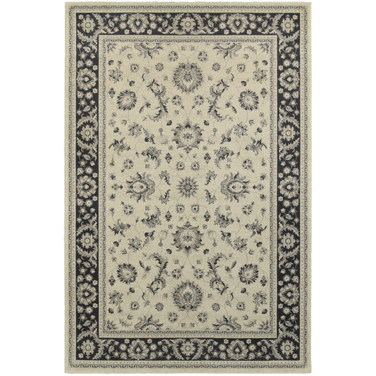 Richmond Ivory Navy Traditional Oriental Indoor Rug