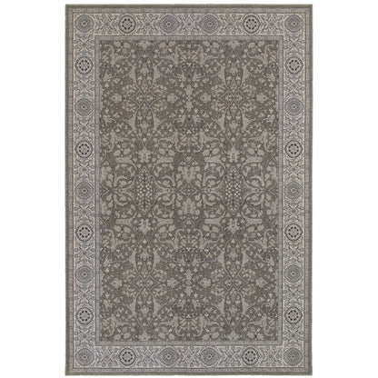 Richmond Grey Ivory Traditional Oriental Indoor Rug