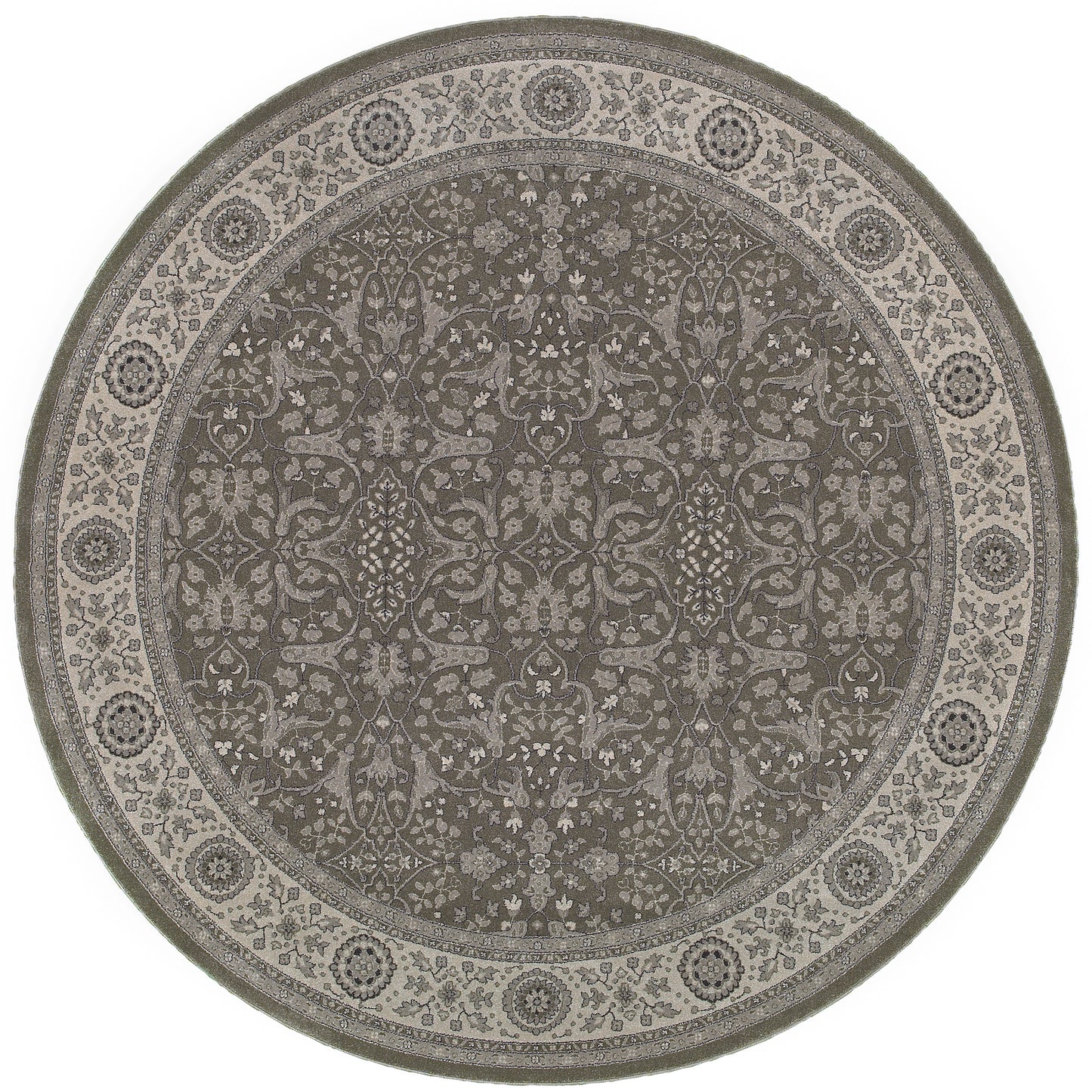 Richmond Grey Ivory Traditional Oriental Indoor Rug