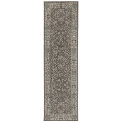 Richmond Grey Ivory Traditional Oriental Indoor Rug