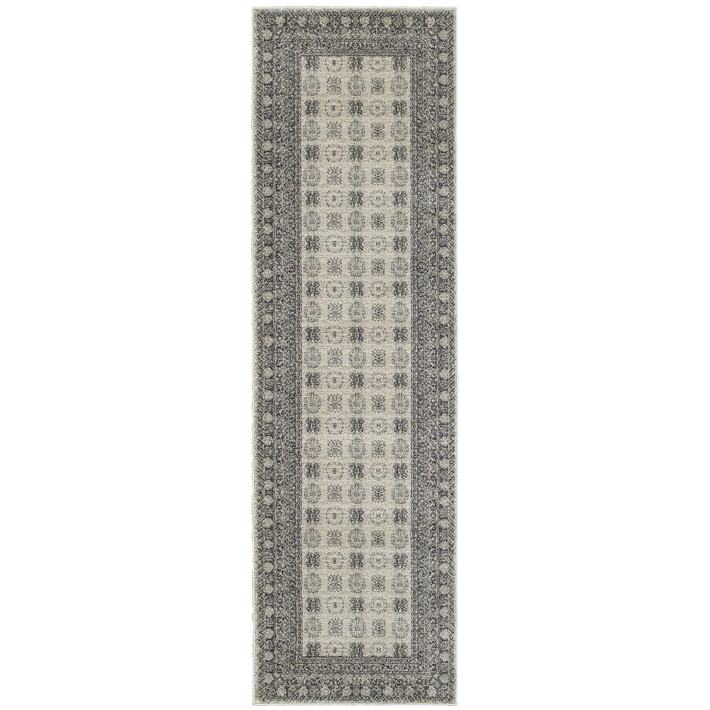 Richmond Ivory Grey Traditional Oriental Indoor Rug