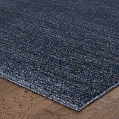 Richmond Navy Grey Transitional Solid Indoor Rug