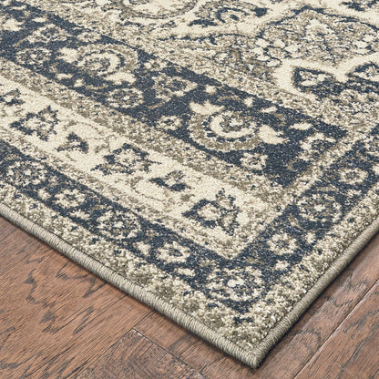 Richmond Ivory Navy Traditional Oriental Indoor Rug