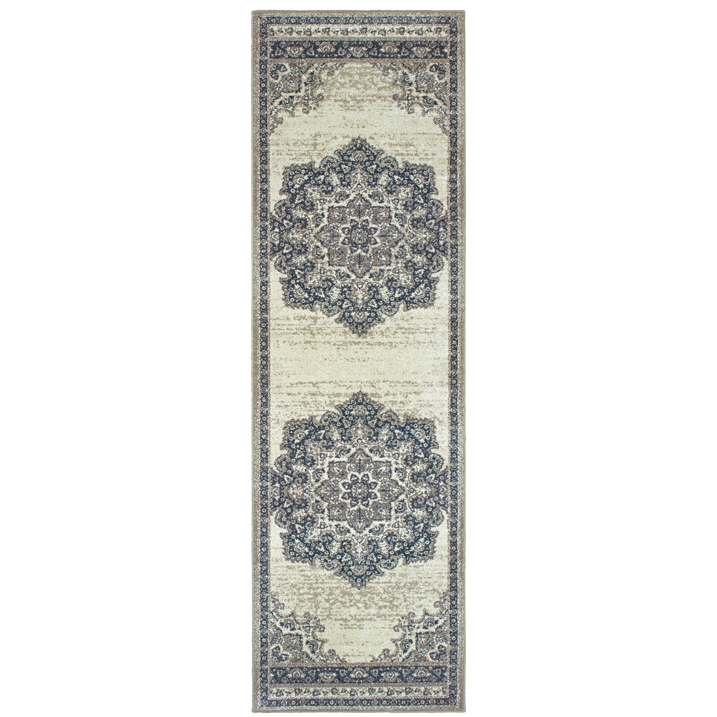 Richmond Ivory Navy Traditional Oriental Indoor Rug