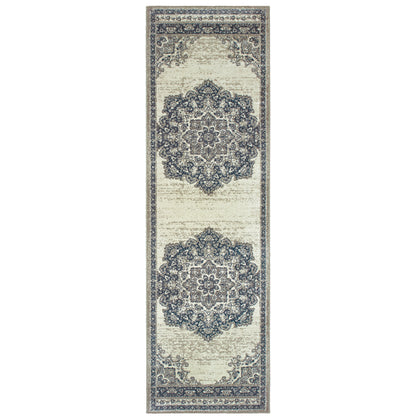 Richmond Ivory Navy Traditional Oriental Indoor Rug