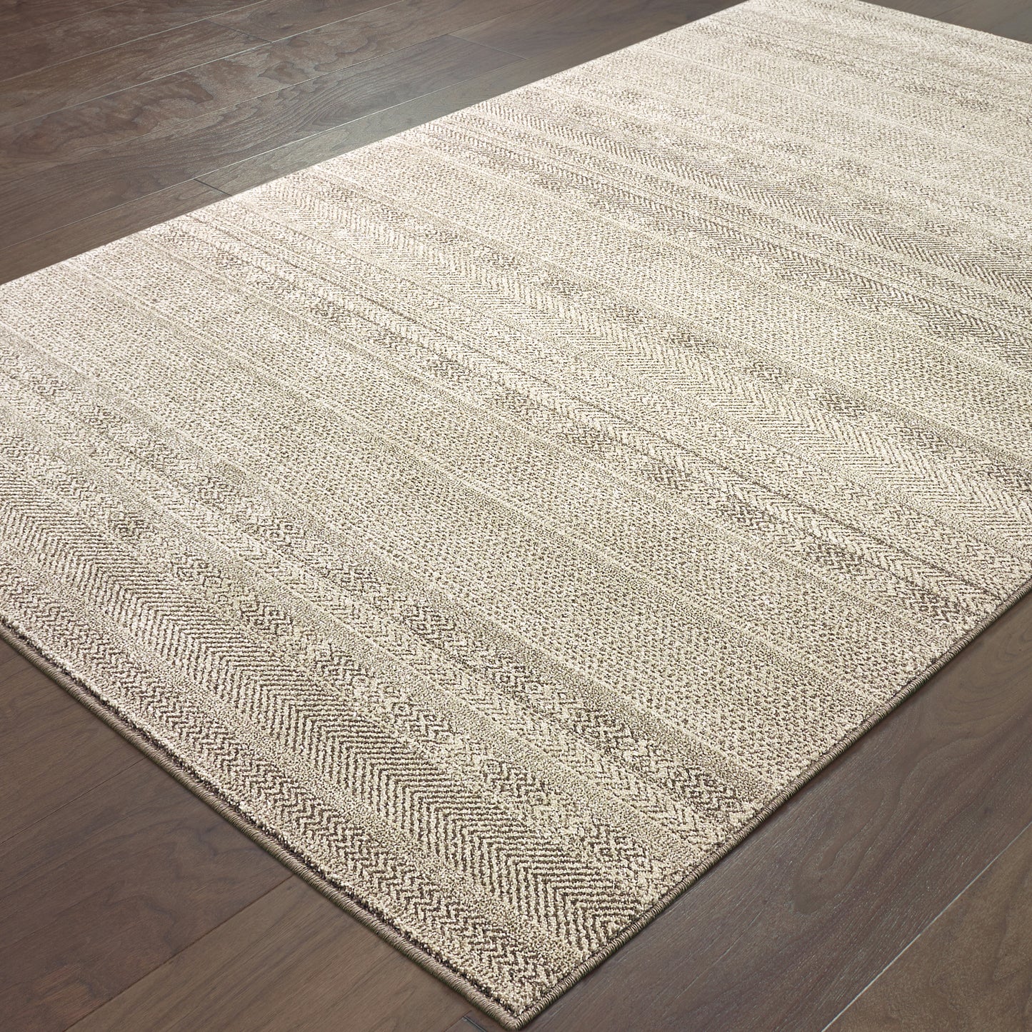 Richmond Ivory Brown Transitional Solid Indoor Rug