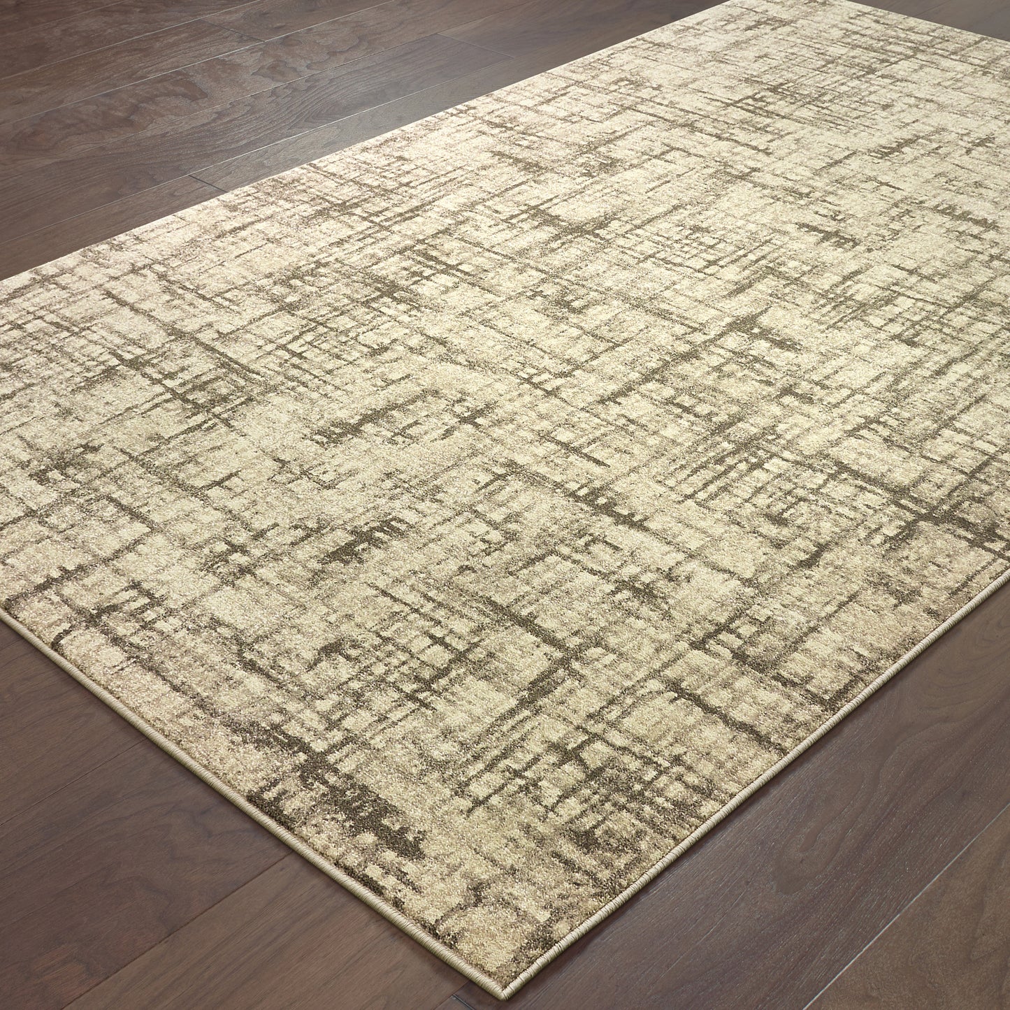 Richmond Ivory Brown Modern & Contemporary Abstract Indoor Rug