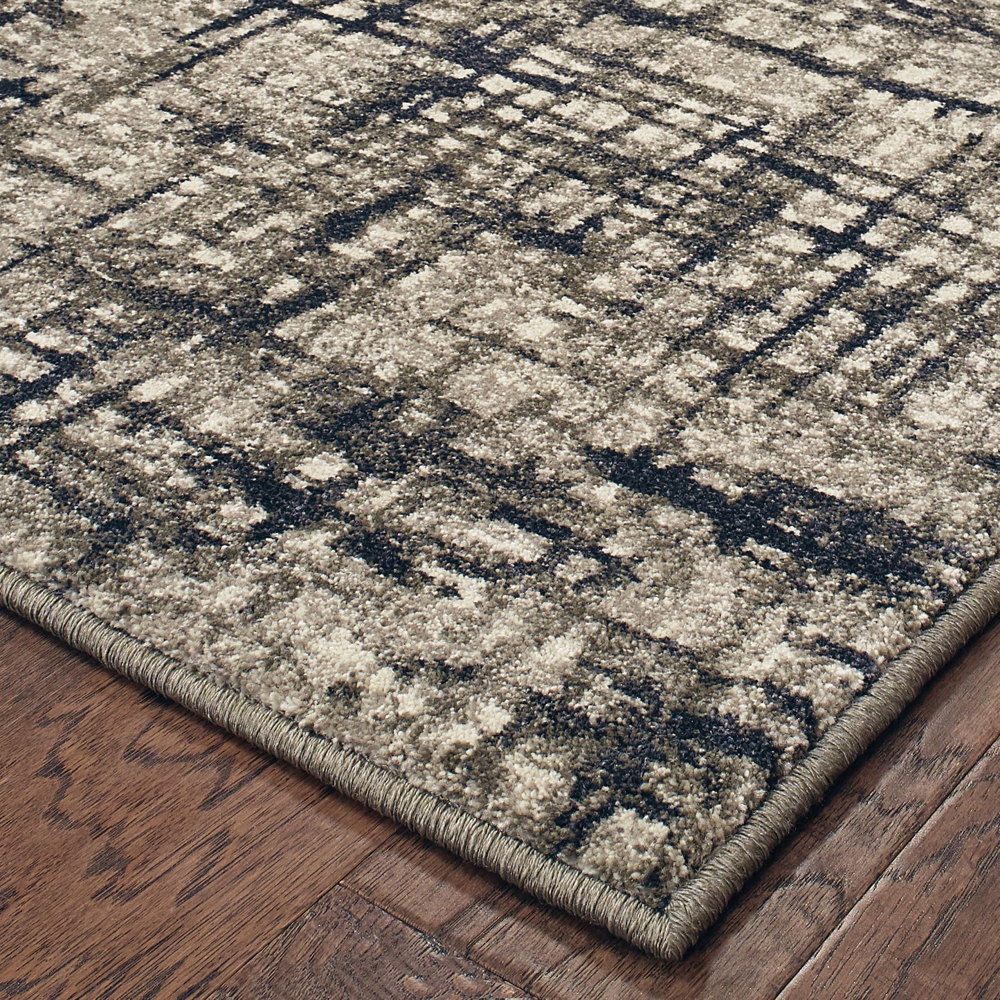 Richmond Grey Navy Modern & Contemporary Abstract Indoor Rug