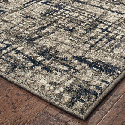 Richmond Grey Navy Modern & Contemporary Abstract Indoor Rug