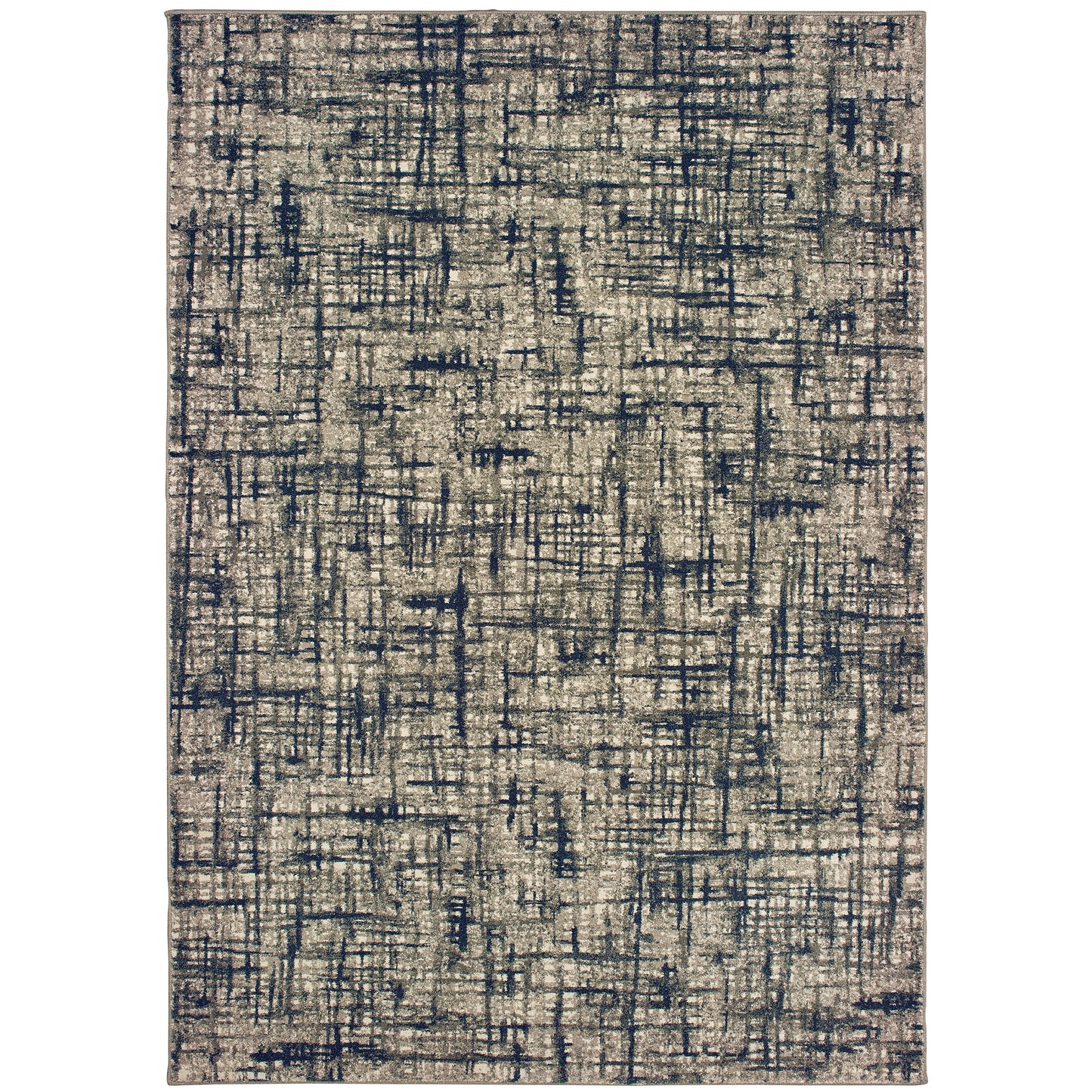 Richmond Grey Navy Modern & Contemporary Abstract Indoor Rug