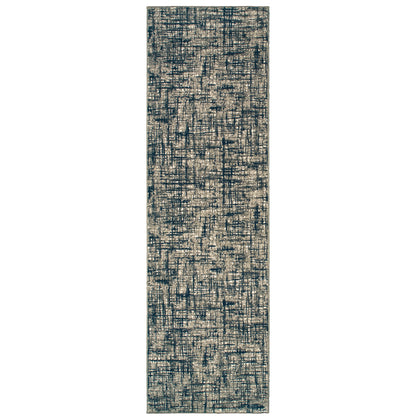 Richmond Grey Navy Modern & Contemporary Abstract Indoor Rug