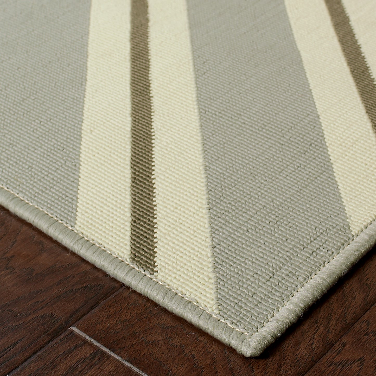 Riviera Grey Ivory Transitional Geometric Indoor/Outdoor Rug