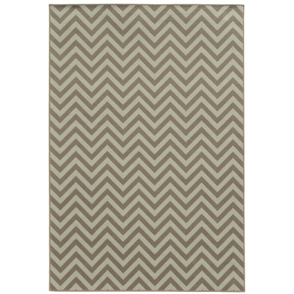 Riviera Grey Blue Transitional Geometric Indoor/Outdoor Rug