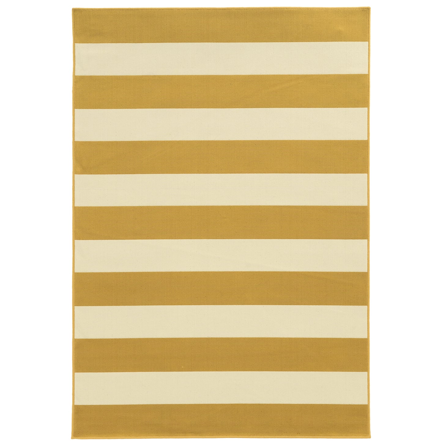 Riviera Gold Ivory Nautical & Coastal Geometric Indoor/Outdoor Rug