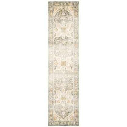 Savoy Grey Gold Traditional Oriental Indoor Rug