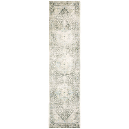 Savoy Grey Ivory Traditional Oriental Indoor Rug