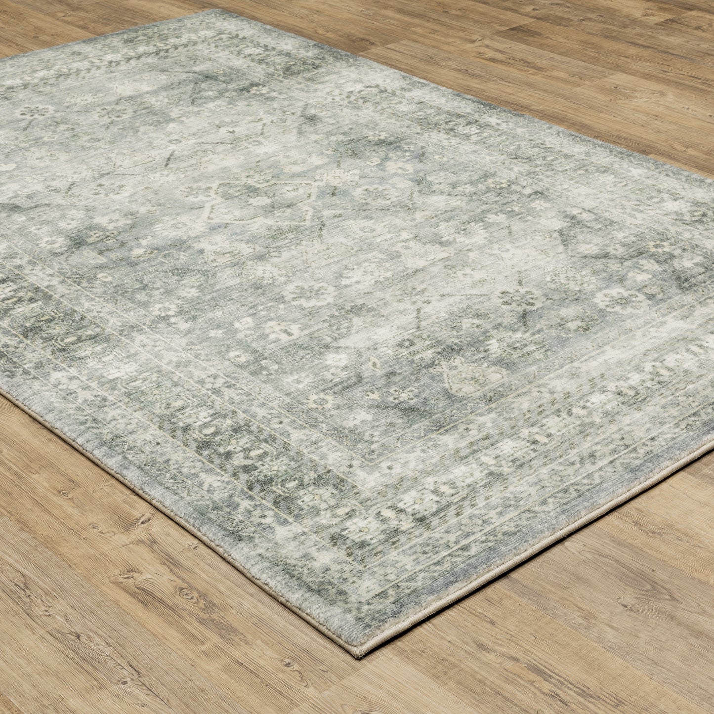 Savoy Blue Ivory Traditional Oriental Indoor Rug