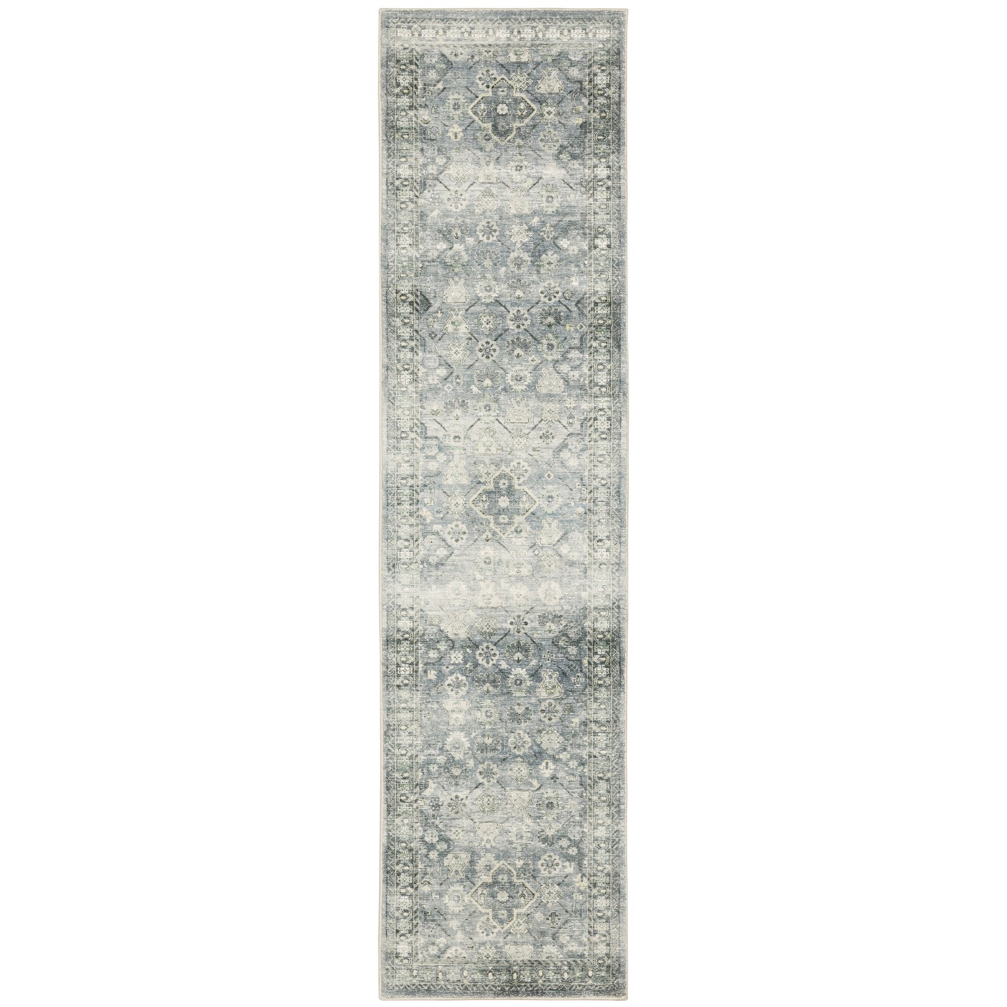 Savoy Blue Ivory Traditional Oriental Indoor Rug