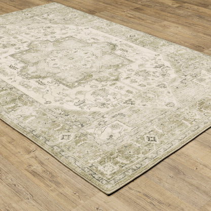 Savoy Tan Ivory Traditional Oriental Indoor Rug