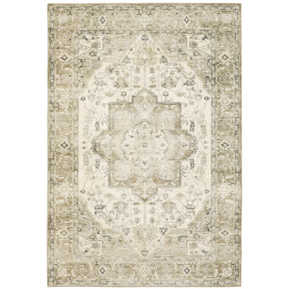 Savoy Tan Ivory Traditional Oriental Indoor Rug