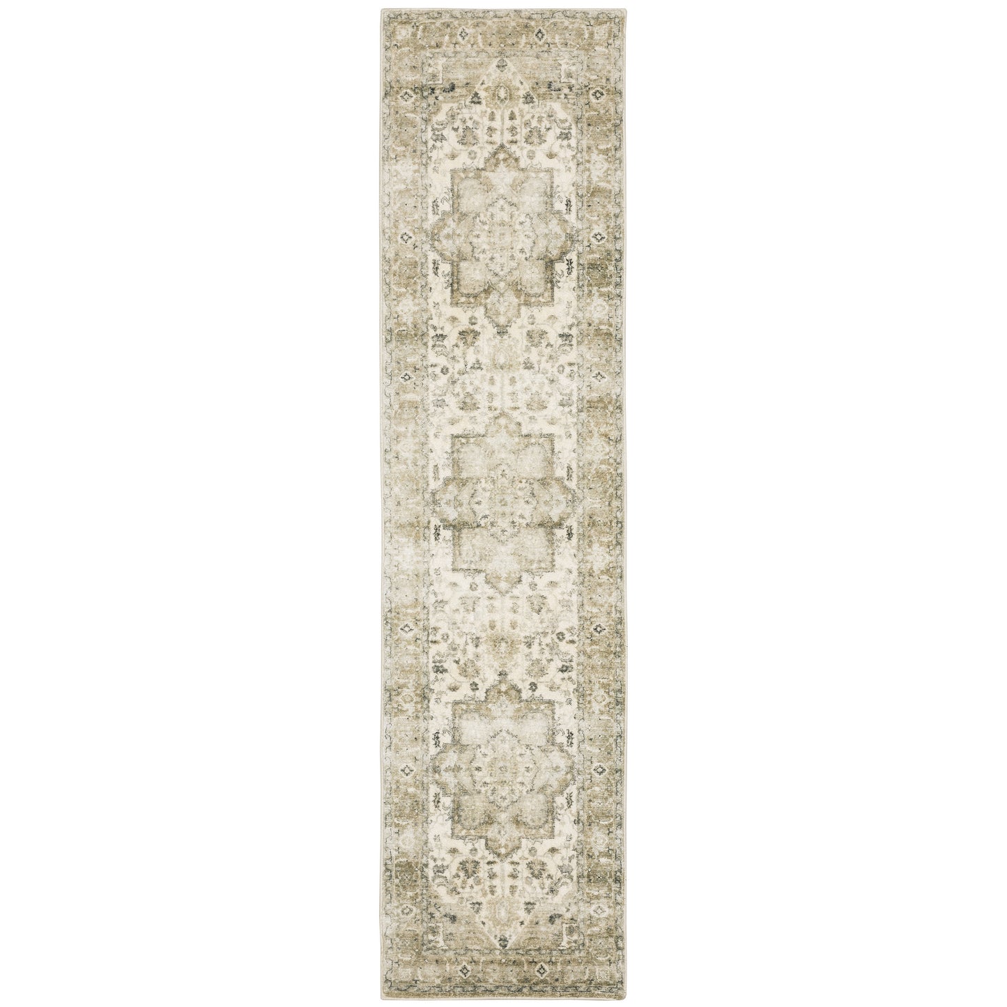 Savoy Tan Ivory Traditional Oriental Indoor Rug