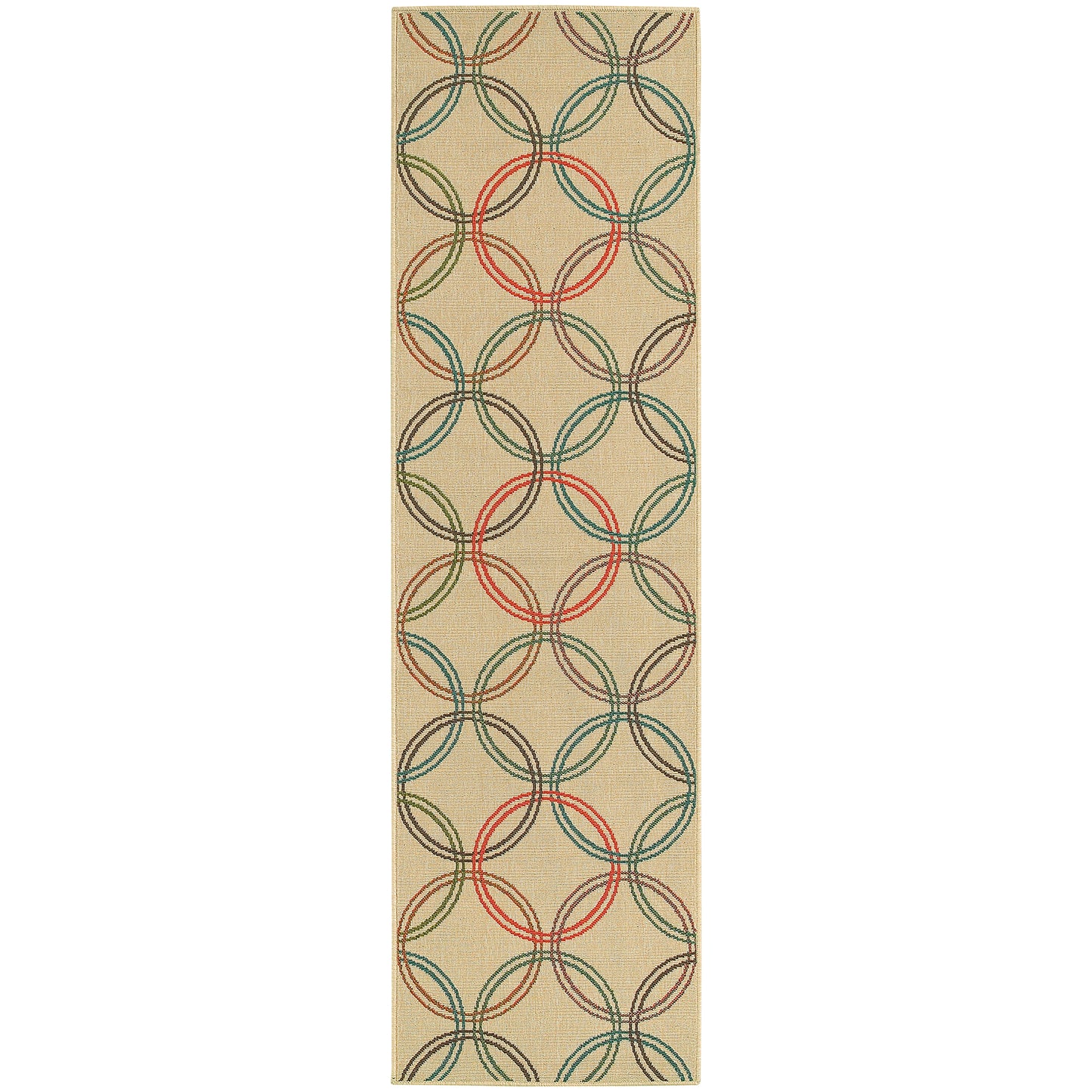 Seaside Beige Multi Casual Geometric Indoor/Outdoor Rug