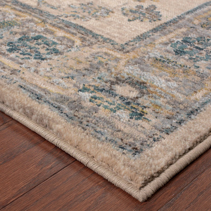 Sedona Ivory Blue Traditional Oriental Indoor Rug