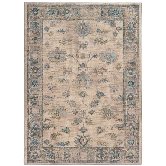 Sedona Ivory Blue Traditional Oriental Indoor Rug