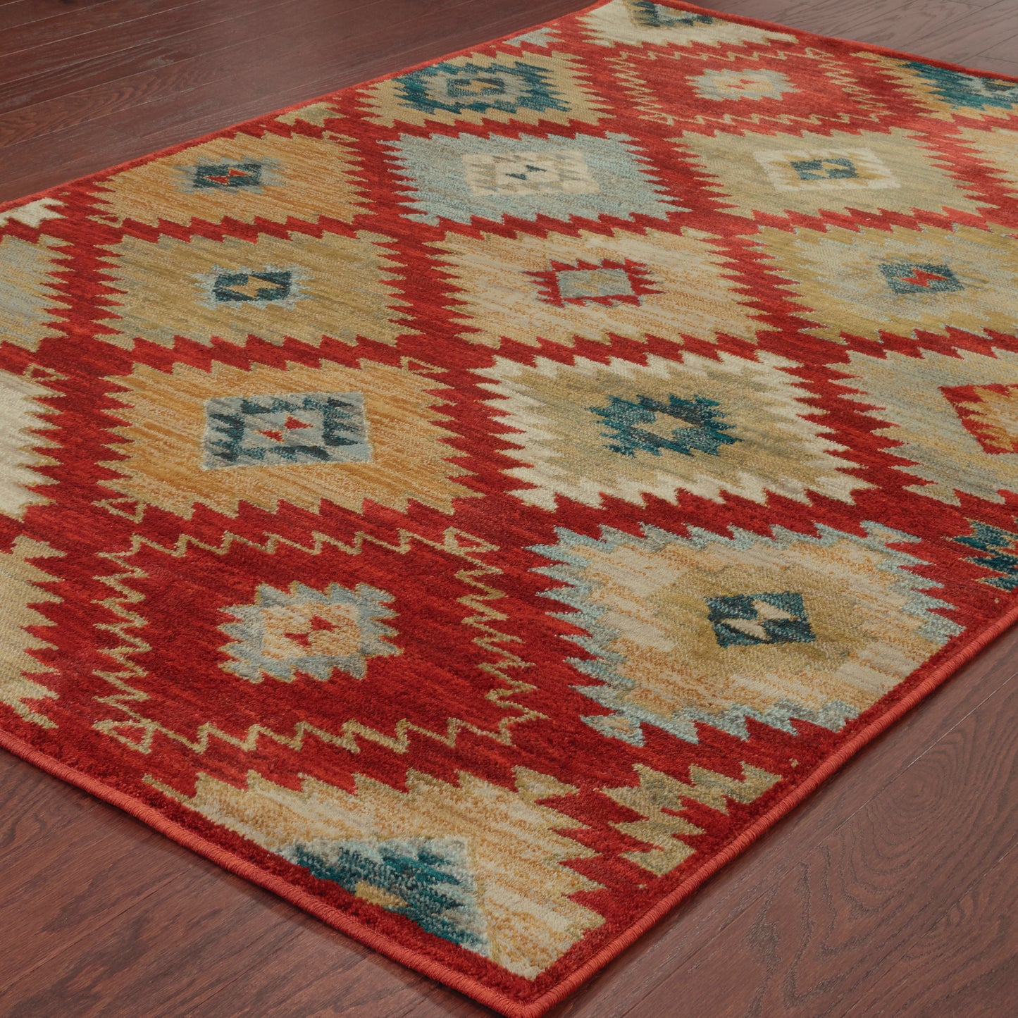 Sedona Red Multi Southwestern Geometric Indoor Rug